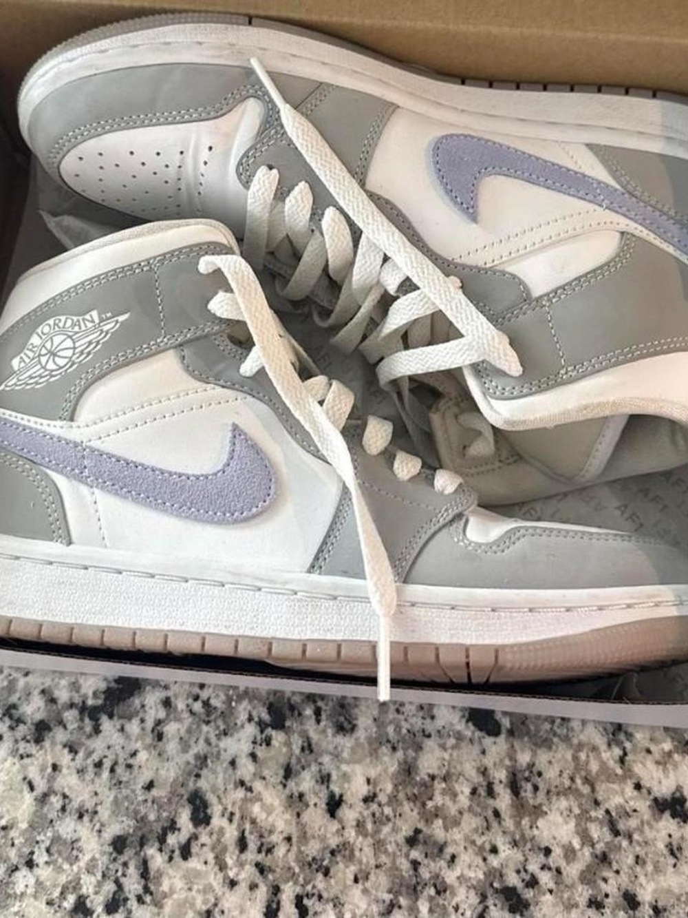 Nike Air Jordan 1 Mid "Wolf Grey Aluminum"Women's Size 6